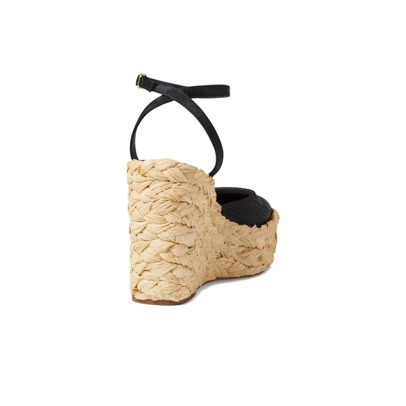 NWT Loeffler Randall Tallulah Black Wedge Womens Espadrille $325 - Size 8.5 EU39